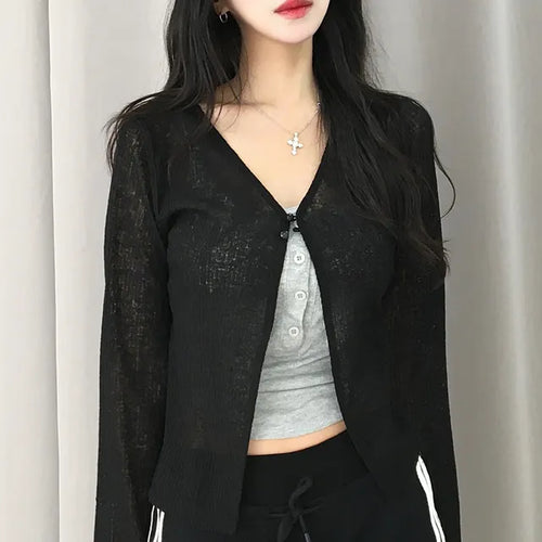 Very Loose Fit Salanta See-through Cardigan