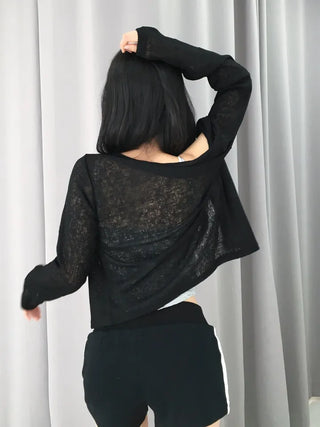Very Loose Fit Salanta See-through Cardigan