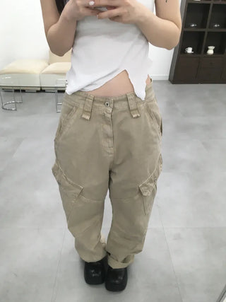 Bao Cargo Pocket Long Wide Pants