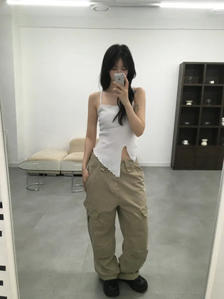 Bao Cargo Pocket Long Wide Pants