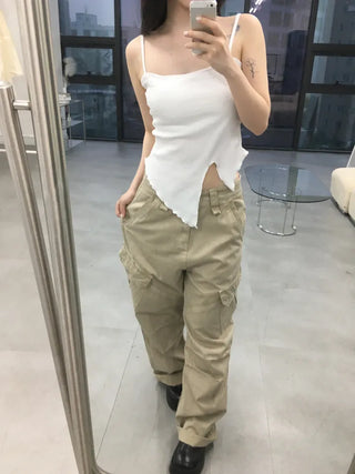 Bao Cargo Pocket Long Wide Pants