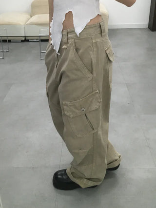 Bao Cargo Pocket Long Wide Pants