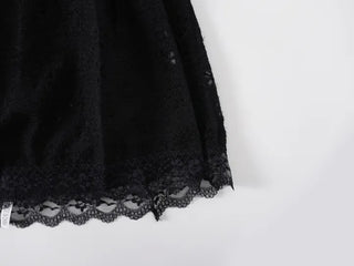 Leo Flower Lace Tiered Long Skirt