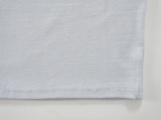 Poly Button Square Ribbed Sleeveless