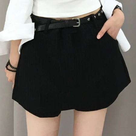 Nesha Striped Mini Skirt Pants