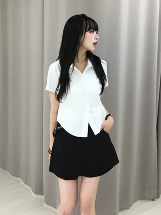 Nesha Striped Mini Skirt Pants