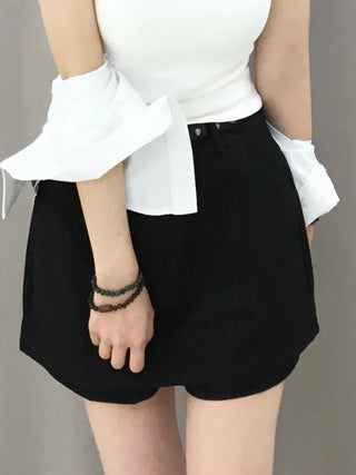 Nesha Striped Mini Skirt Pants