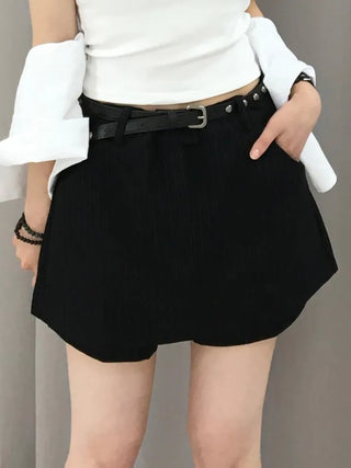 Nesha Striped Mini Skirt Pants