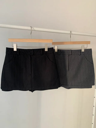 Nesha Striped Mini Skirt Pants