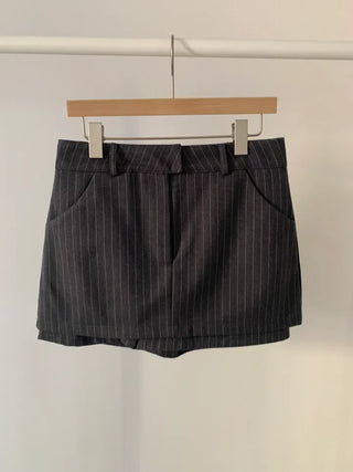 Nesha Striped Mini Skirt Pants