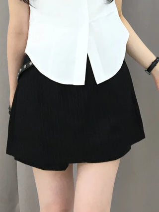 Nesha Striped Mini Skirt Pants