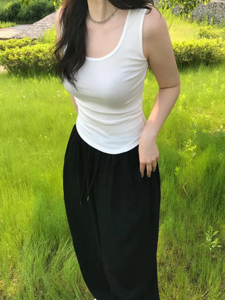 Cuban Modal Square Neck Sleeveless