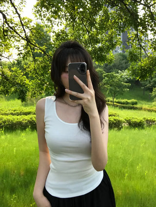 Cuban Modal Square Neck Sleeveless