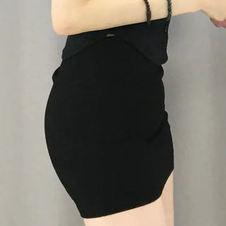 AEL Simple H-Line Ribbed Mini Skirt