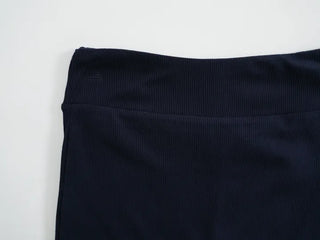 AEL Simple H-Line Ribbed Mini Skirt