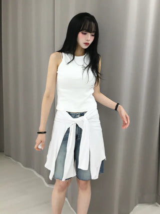 Sor Basic Semi-Slim Ribbed Sleeveless