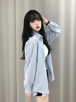 Ropel Multi-Stripe Oversized Shirt