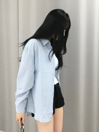 Ropel Multi-Stripe Oversized Shirt