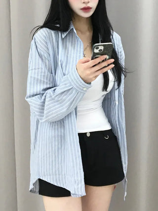 Ropel Multi-Stripe Oversized Shirt