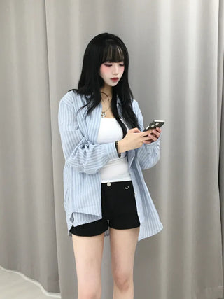 Ropel Multi-Stripe Oversized Shirt