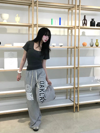 Mizo Lettering Long Pants