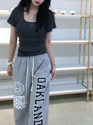 Mizo Lettering Long Pants