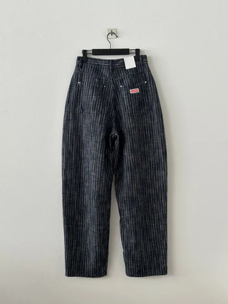 Sepi Stripe Balloon Dark Blue Denim Pants
