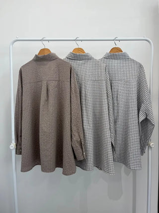 Wika Yeori Oversized Small Plaid Shirt