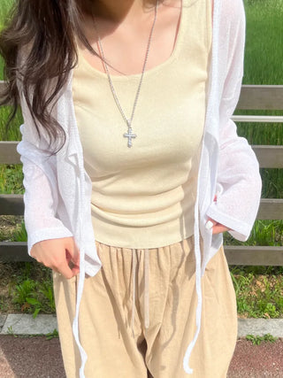 Loupe Summer Ribbon Cardigan