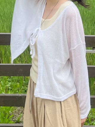 Loupe Summer Ribbon Cardigan