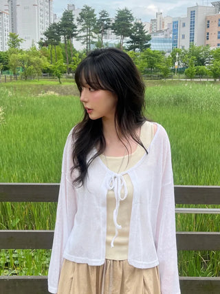 Loupe Summer Ribbon Cardigan