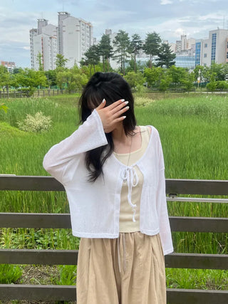 Loupe Summer Ribbon Cardigan
