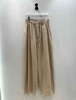 Joy Linen Elastic Waist Summer Balloon Fit Pants