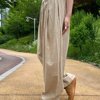 Joy Linen Elastic Waist Summer Balloon Fit Pants