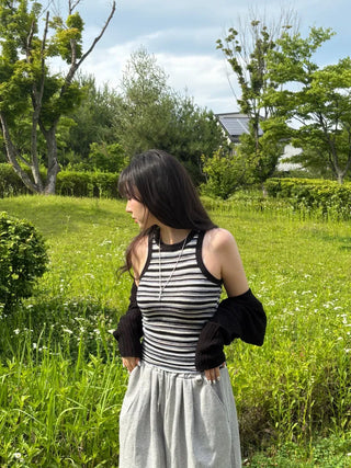 Ar Multi Stripe Halter Sleeveless