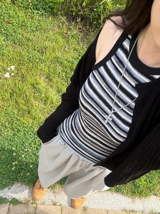 Ar Multi Stripe Halter Sleeveless
