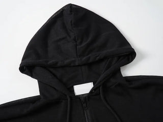 Dinu Minimal Loose Fit Cotton Plain Zip-up