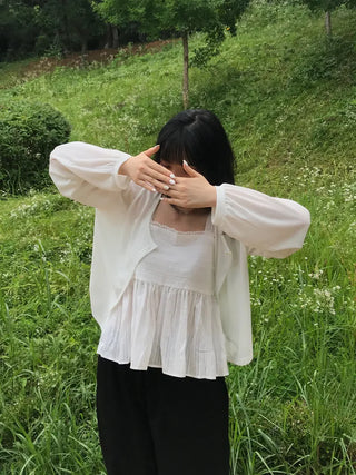 Pure Cotton Plain Long Sleeve Cardigan