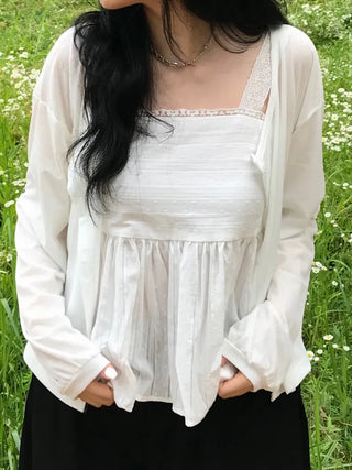 Pure Cotton Plain Long Sleeve Cardigan