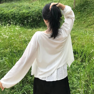 Pure Cotton Plain Long Sleeve Cardigan