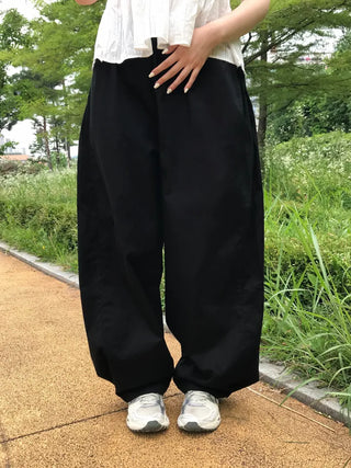 Minimalist Tall Woman Plain Wide Long Pants