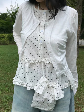 Summer Linen See-through Long Sleeve Cardigan
