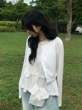 Summer Linen See-through Long Sleeve Cardigan