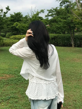 Summer Linen See-through Long Sleeve Cardigan