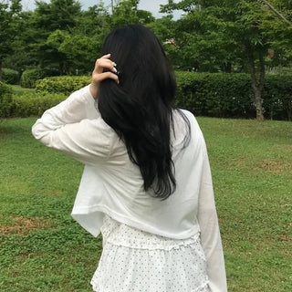 Summer Linen See-through Long Sleeve Cardigan