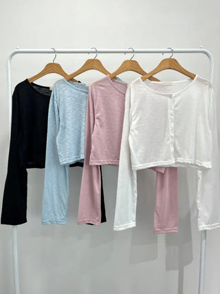 Summer Linen See-through Long Sleeve Cardigan