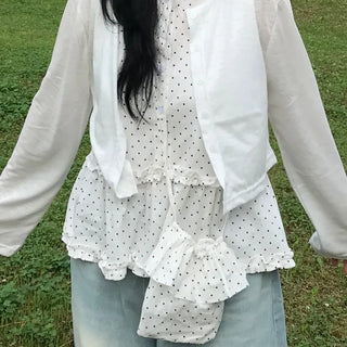 Summer Linen See-through Long Sleeve Cardigan