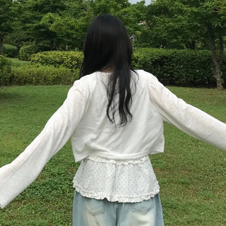 Summer Linen See-through Long Sleeve Cardigan