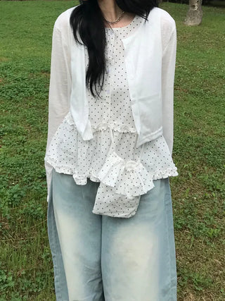 Summer Linen See-through Long Sleeve Cardigan