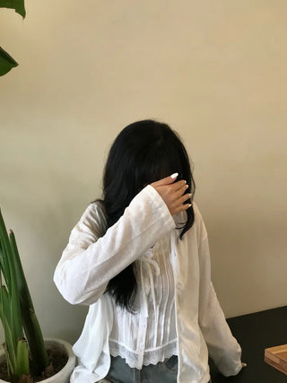 Summer layered linen cardigan